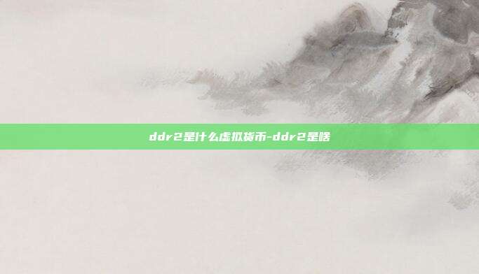 ddr2是什么虚拟货币-ddr2是啥