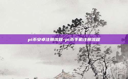 pi币安卓注册流程-pi币手机注册流程