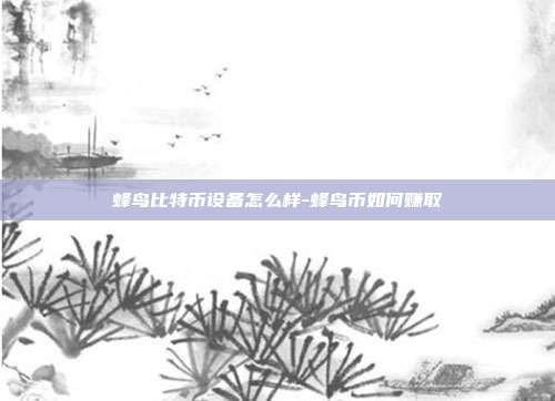 蜂鸟比特币设备怎么样-蜂鸟币如何赚取