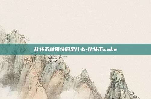 比特币糖果快照是什么-比特币cake