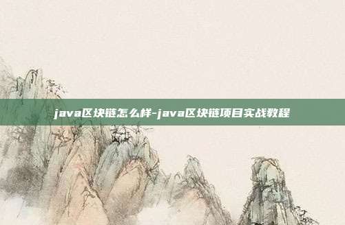 java区块链怎么样-java区块链项目实战教程