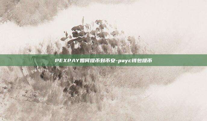 PEXPAY如何提币到币安-payc钱包提币