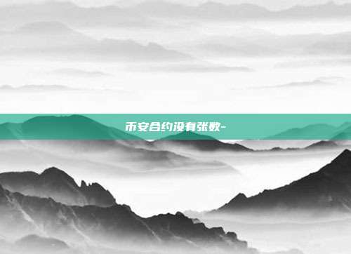 币安合约没有张数-