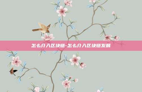 怎么介入区块链-怎么介入区块链发展