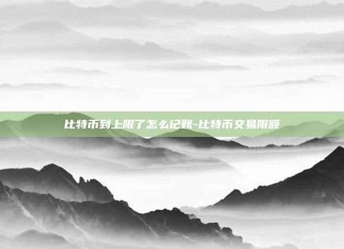 比特币到上限了怎么记账-比特币交易限额